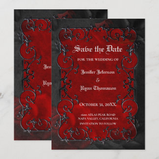 Gothic halloween bruiloft met uitzondering van de aankondiging