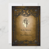 Gothic halloween bruiloft met uitzondering van de  aankondiging (Achterkant)