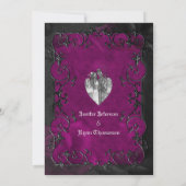 Gothic halloween bruiloft met uitzondering van de  aankondiging (Achterkant)