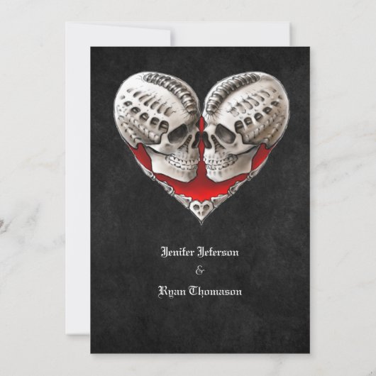 Gothic halloween bruiloft met uitzondering van de  aankondiging (Achterkant)