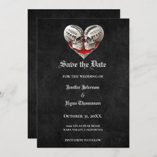 Gothic halloween bruiloft met uitzondering van de  aankondiging