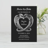 Gothic halloween bruiloft met uitzondering van de  aankondiging (Staand voorkant)