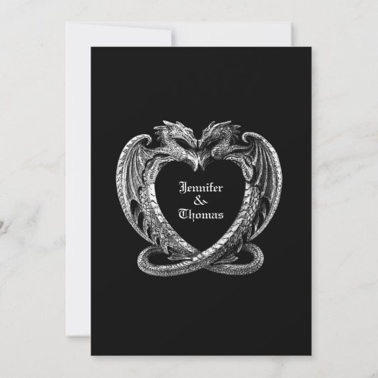 Gothic halloween bruiloft met uitzondering van de  aankondiging (Achterkant)