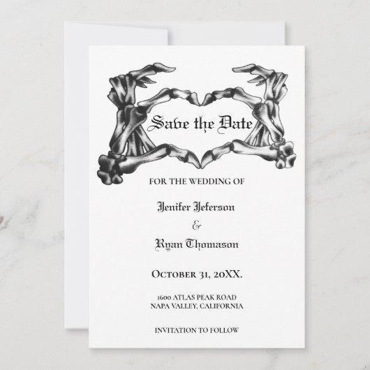 Gothic halloween bruiloft met uitzondering van de aankondiging (Voorkant)