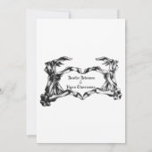 Gothic halloween bruiloft met uitzondering van de  aankondiging (Achterkant)