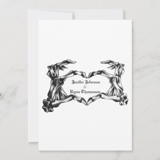 Gothic halloween bruiloft met uitzondering van de aankondiging (Achterkant)