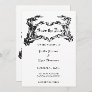 Gothic halloween bruiloft met uitzondering van de  aankondiging