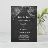 Gothic halloween bruiloft met uitzondering van de  aankondiging (Staand voorkant)