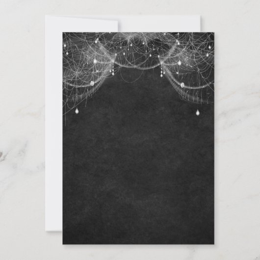 Gothic halloween bruiloft met uitzondering van de aankondiging (Achterkant)