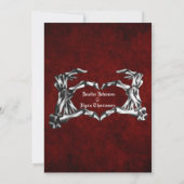 Gothic halloween bruiloft met uitzondering van de  aankondiging (Achterkant)