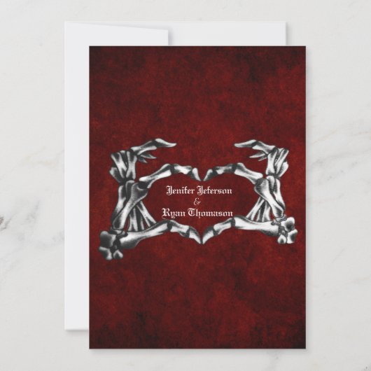 Gothic halloween bruiloft met uitzondering van de aankondiging (Achterkant)