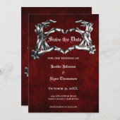 Gothic halloween bruiloft met uitzondering van de aankondiging (Voorkant / Achterkant)