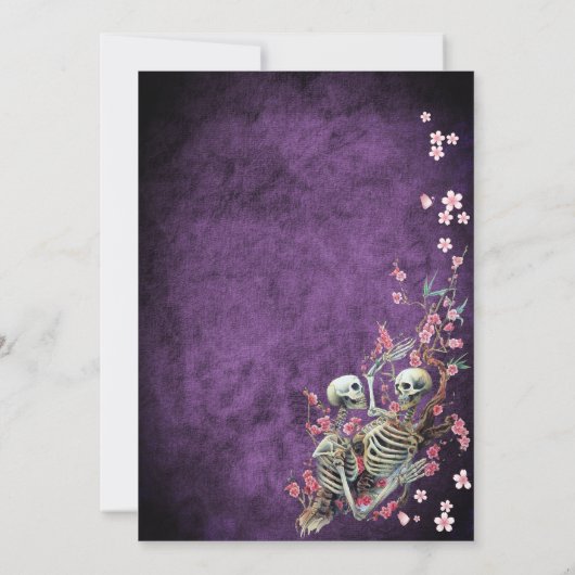 Gothic halloween bruiloft met uitzondering van de  aankondiging (Achterkant)