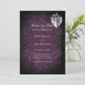 Gothic halloween bruiloft met uitzondering van de  aankondiging (Staand voorkant)