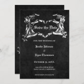 Gothic halloween bruiloft met uitzondering van de  aankondiging (Voorkant / Achterkant)