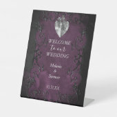 Gothic halloween bruiloft Welcome Plaque Pedestal  Reclamebord Met Voetstuk (Voorkant)