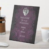 Gothic halloween bruiloft Welcome Plaque Pedestal  Reclamebord Met Voetstuk (Insitu)