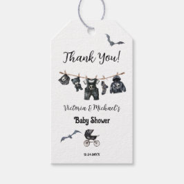 Gothic Halloween Clothesline Baby shower Cadeaulabel