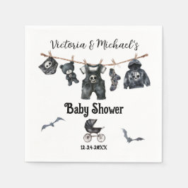 Gothic Halloween Clothesline Baby shower Servet