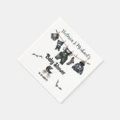 Gothic Halloween Clothesline Baby shower Servet (Hoek)