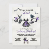 Gothic Halloween Clothesline Girl Baby shower Kaart (Voorkant)