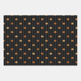 Gothic Halloween Copper and Black Set van 3 Inpakpapier Vel