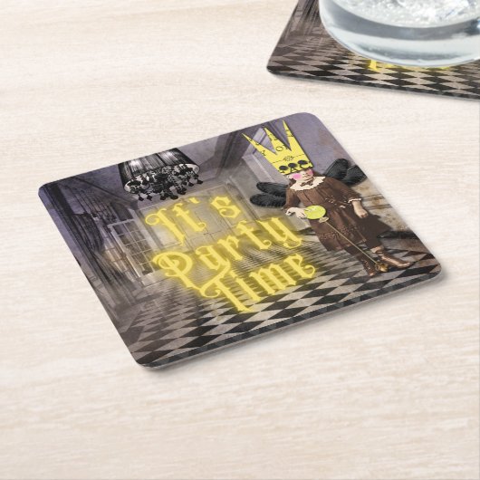  Gothic Halloween Costume Party Kartonnen Onderzetters (Schuin)