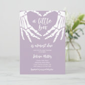 Gothic Halloween een a Little Due Boo Baby shower Kaart (Staand voorkant)