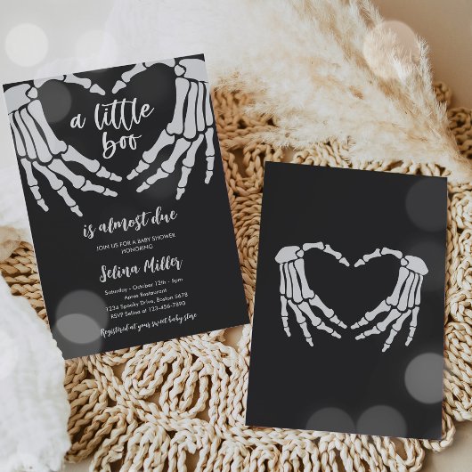 Gothic Halloween een a Little Due Boo Baby shower Kaart