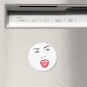 Gothic Halloween Fangs Vampire Woman Face Magneet (Insitu (Vaatwasser))