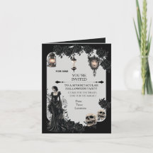 Gothic Halloween-feest uitnodiging | Donkere fanta