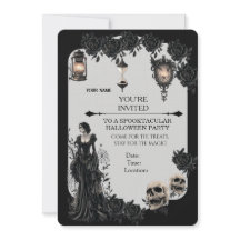 Gothic Halloween-feest uitnodiging | Donkere fanta