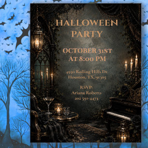 Gothic Halloween-feestsoireedesign Kaart