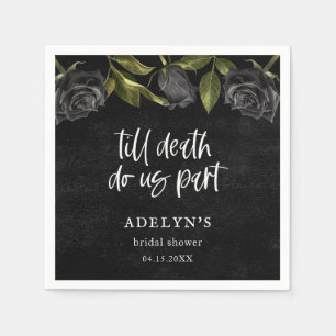 Gothic Halloween Floral Vrijgezellenfeest Servet