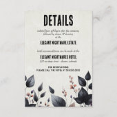 Gothic Halloween Floral Wedding Informatiekaartje (Voorkant)