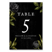 Gothic Halloween Floral Wedding Kaart (Voorkant)