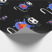 Gothic Halloween Funny Cat Gift Wrap op Roll Cadeaupapier (Hoek)