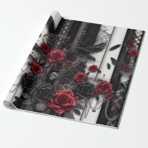Gothic  Halloween Gift Wrapping Paper Cadeaupapier