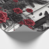 Gothic  Halloween Gift Wrapping Paper Cadeaupapier (Hoek)