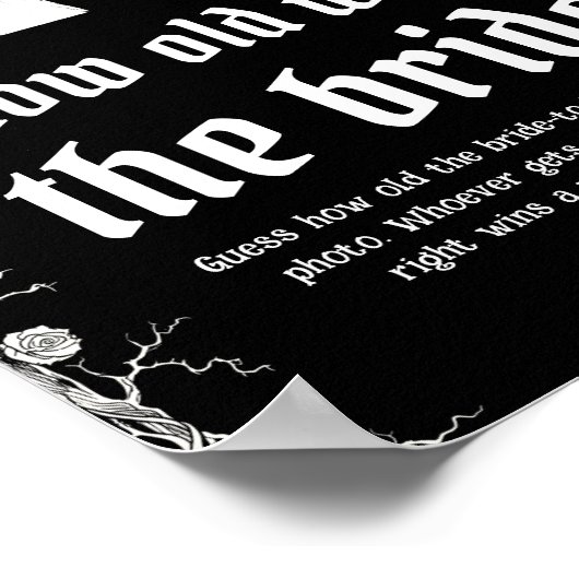 Gothic Halloween Hoe oud was het bruidsspel Poster (Hoek)