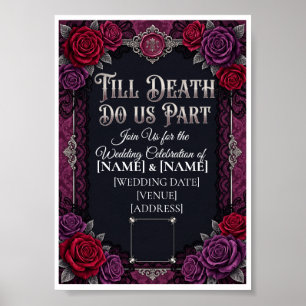 Gothic Halloween-huwelijk tot de dood ons scheidt Poster