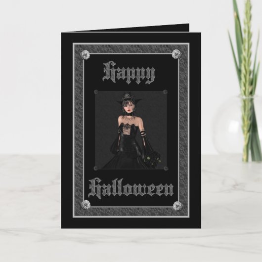 Gothic Halloween Kaart (Voorkant)