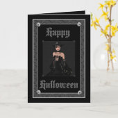 Gothic Halloween Kaart (Gele Bloem)