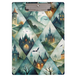 Gothic Halloween Kasteel Patroon Klembord