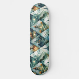 Gothic Halloween Kasteel Patroon Persoonlijk Skateboard