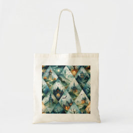Gothic Halloween Kasteel Patroon Tote Bag