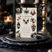 Gothic Halloween Little Boo Baby shower Kaart