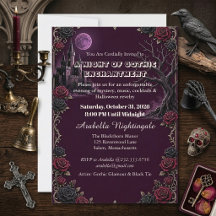 Gothic Halloween Nacht Paarse Geheime Landhuis Fee