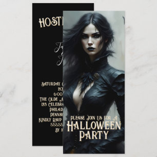 Gothic Halloween Nacht van Mysterie Uitnodiging