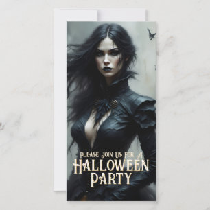 Gothic Halloween-nacht van mysterie uitnodiging
